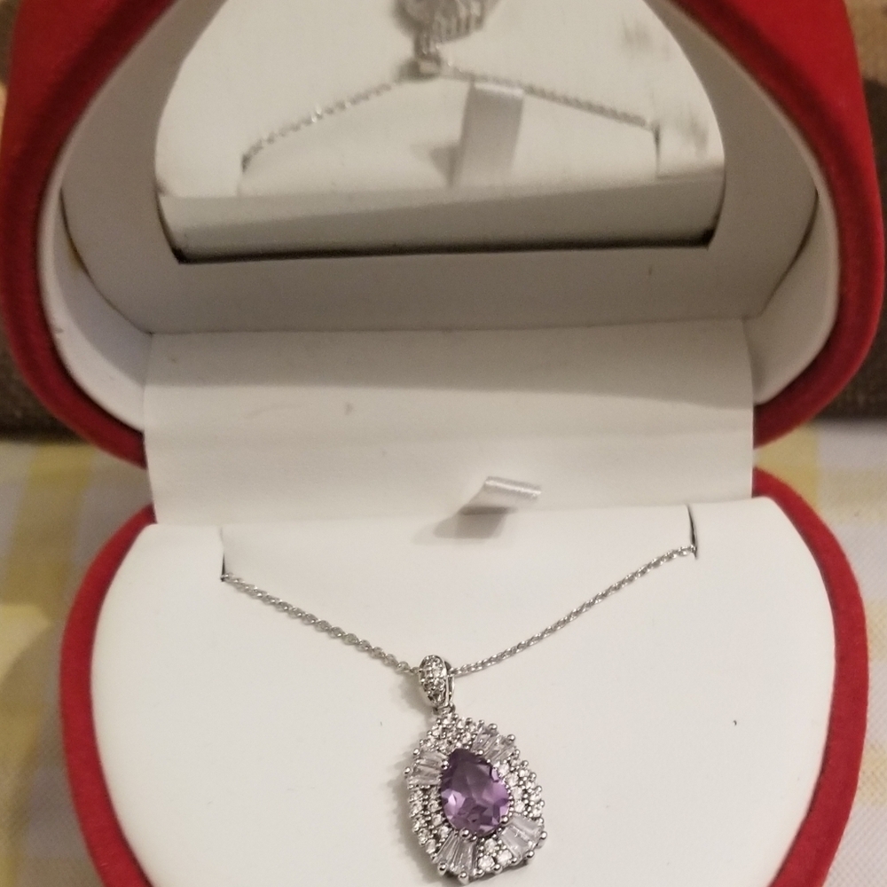 Genuine Amethyst Purple Necklace.
